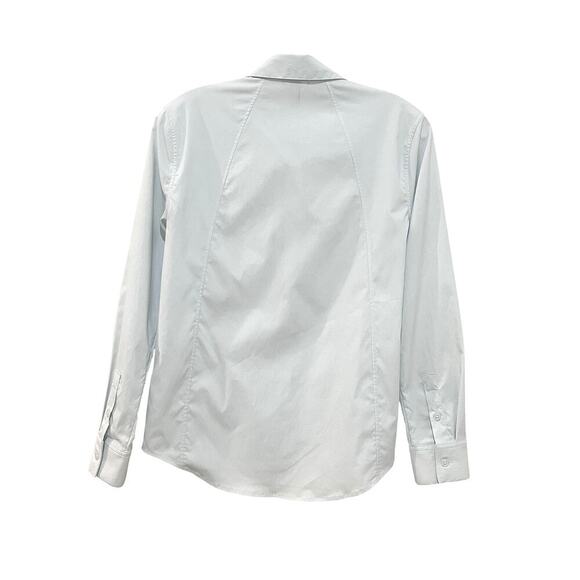 Athleta Shirt Womens XS Soft Halcyon Blue Button Down Stretch Long Sleeve Top - Picture 5 of 10